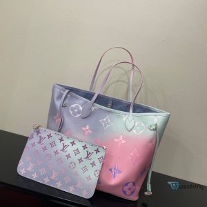 Louis Vuitton Neverfull Mm Tote Bag Monogram Canvas Sunrise Pastel For Women Womens Handbags Shoulder Bags 12.2In31cm Lv M46077   2799