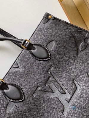 Louis Vuitton Onthego Mm Monogram Empreinte Tote Bag Black For Women 35Cm Lv M45595   2799
