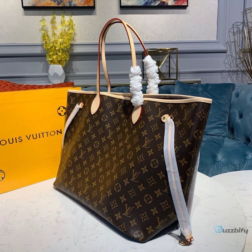 Louis Vuitton Neverfull GM Tote Bag Monogram Canvas Red For Women, Women’s Handbags, Shoulder Bags 15.7in/40cm LV M41181 - 2799