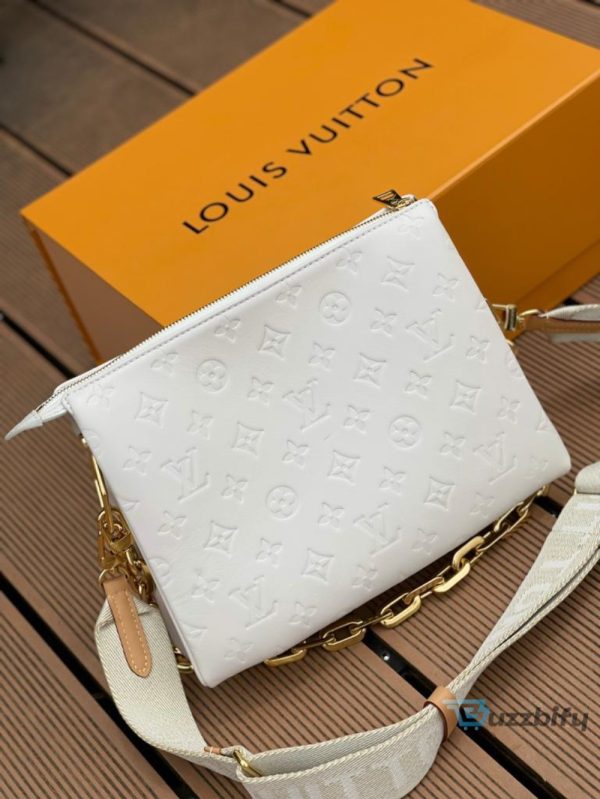 Louis Vuitton Coussin Pm Monogram Embossed Puffy White For Women Womens Handbags Shoulder And Crossbody Bags 10.2In26cm Lv M57793  2799