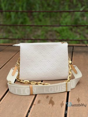 Louis Vuitton Coussin Pm Monogram Embossed Puffy White For Women Womens Handbags Shoulder And Crossbody Bags 10.2In26cm Lv M57793  2799