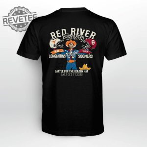 Oklahoma Sooners Vs. Texas Longhorns Comfort Wash 2023 Red River Rivalry Score Tshirt Lana Del Rey Oklahoma Sooners Unique