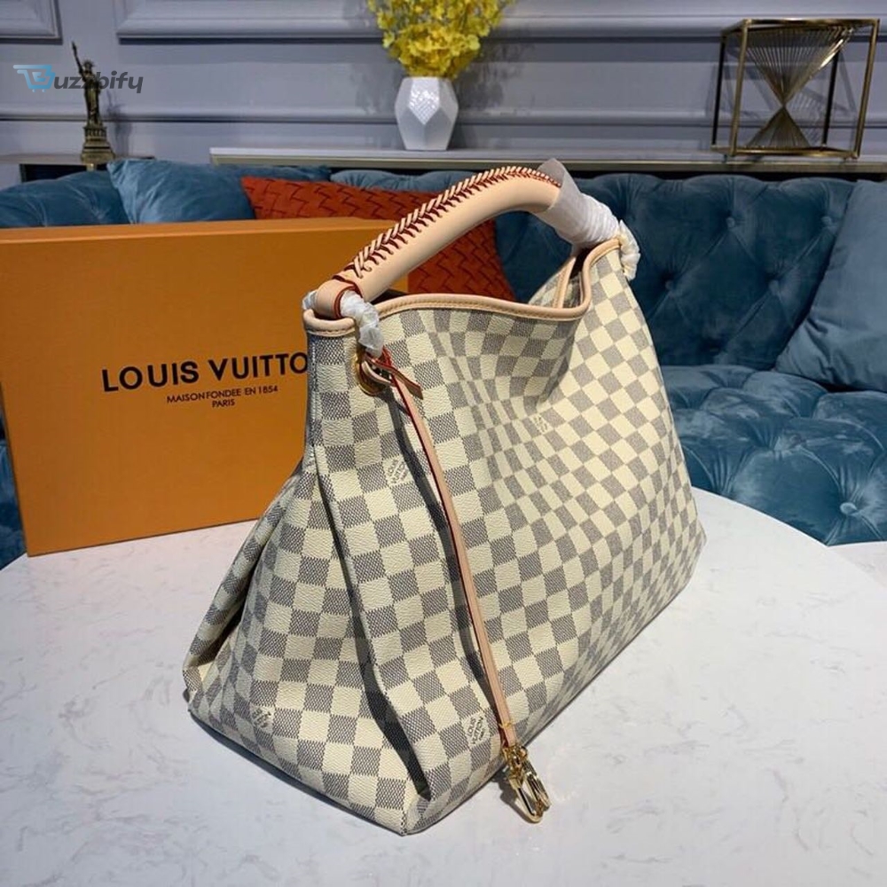 Louis Vuitton Artsy Mm Damier Azur Canvas For Women Womens Handbags Shoulder Bags 16.1In41cm Lv N40253