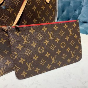 Louis Vuitton Neverfull Mm Tote Bag Monogram Canvas Cerise Red For Women Womens Handbags Shoulder Bags 12.2In31cm Lv M41177