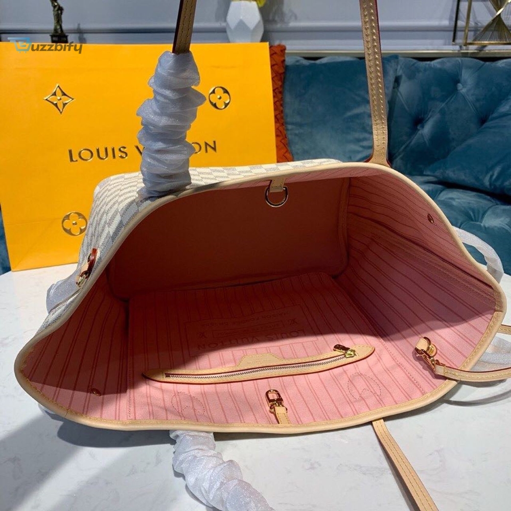 Louis Vuitton Neverfull Mm Tote Bag Damier Azur Canvas Rose Ballerine Pink For Women Womens Bags Shoulder Bags 12.2In31cm Lv N41605 9 Louis Vuitton Trio Pouch Monogram Giant, Monogram Reverse And Monogram Mini Canvas For Women, Women’s Wallet 7.7in/19.5cm LV M68756