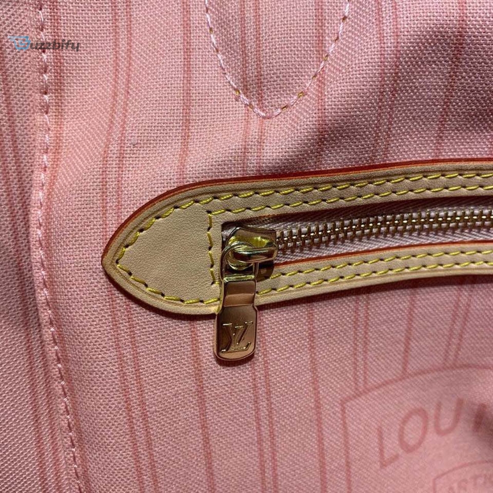 Louis Vuitton Neverfull Mm Tote Bag Damier Azur Canvas Rose Ballerine Pink For Women Womens Bags Shoulder Bags 12.2In31cm Lv N41605 12 Louis Vuitton Trio Pouch Monogram Giant, Monogram Reverse And Monogram Mini Canvas For Women, Women’s Wallet 7.7in/19.5cm LV M68756