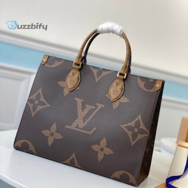 louis vuitton onthego mm monogram and monogram reverse canvas for women womens handbags shoulder bags 138in35cm lv m45321 buzzbify 1