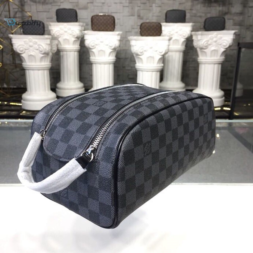 Louis Vuitton King Size Toiletry Damier Graphite Canvas For Women Womens Bags Travel Bags 11In28cm Lv