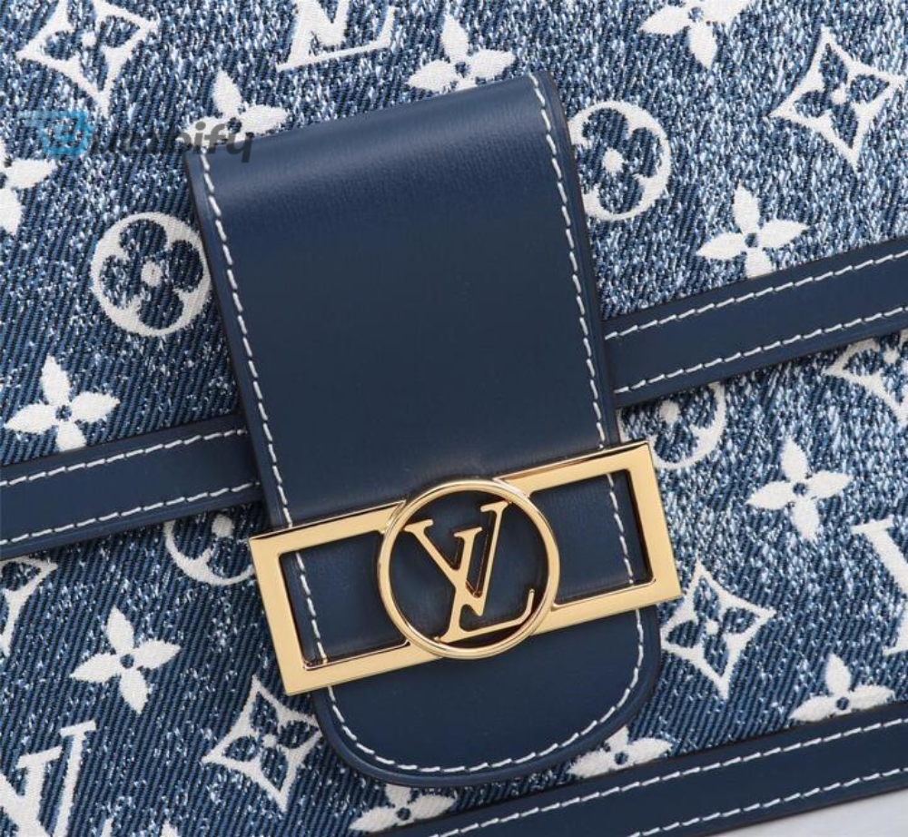 Louis Vuitton Dauphine Mm Denim Jacquard Monogram Pattern Navy Blue For Women Womens Handbags Shoulder And Crossbody Bags 9.8In25cm Lv M59631 4 Louis Vuitton Neverfull MM Monogram Empreinte Black For Women, Women’s Handbags, Tote Bags 12.2in/31cm LV M46040