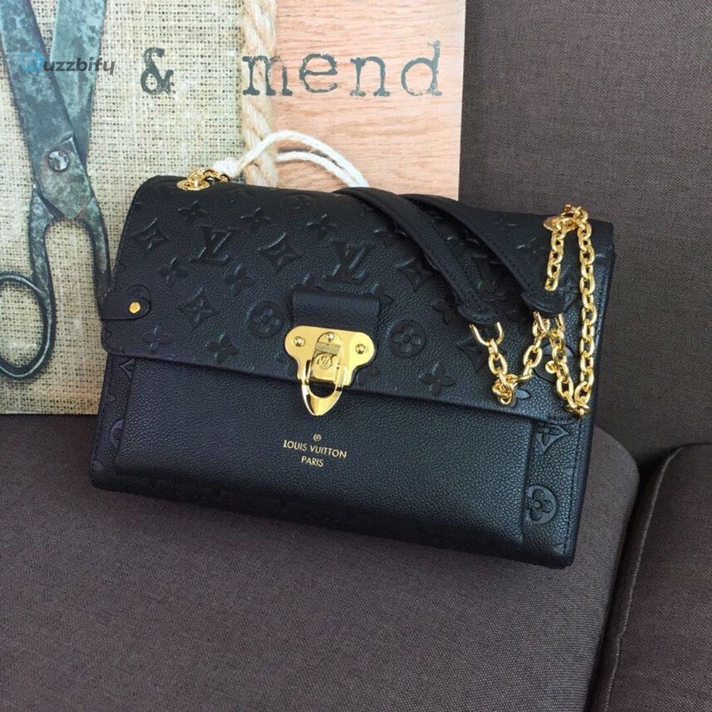 Louis Vuitton Vavin MM Monogram Empreinte Black For Women, Women’s Handbags, Shoulder And Crossbody Bags 9.8in/25cm LV M44150
