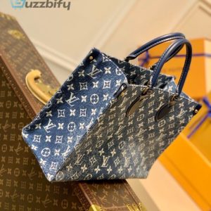 louis vuitton onthego mm tote bag navy blue for women 122in31cm lv m59608 buzzbify 1 1