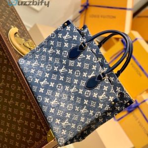 louis vuitton onthego mm tote bag navy blue for women 122in31cm lv m59608 buzzbify 1 7