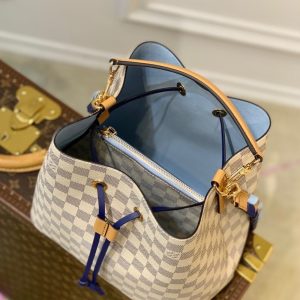 louis vuitton neonoe bucket bag mm damier azur canvas 102in26cm blue for women lv n50042 buzzbify 1 2
