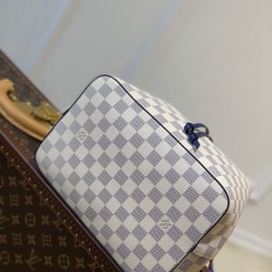 louis vuitton neonoe bucket bag mm damier azur canvas 102in26cm blue for women lv n50042 buzzbify 1 5