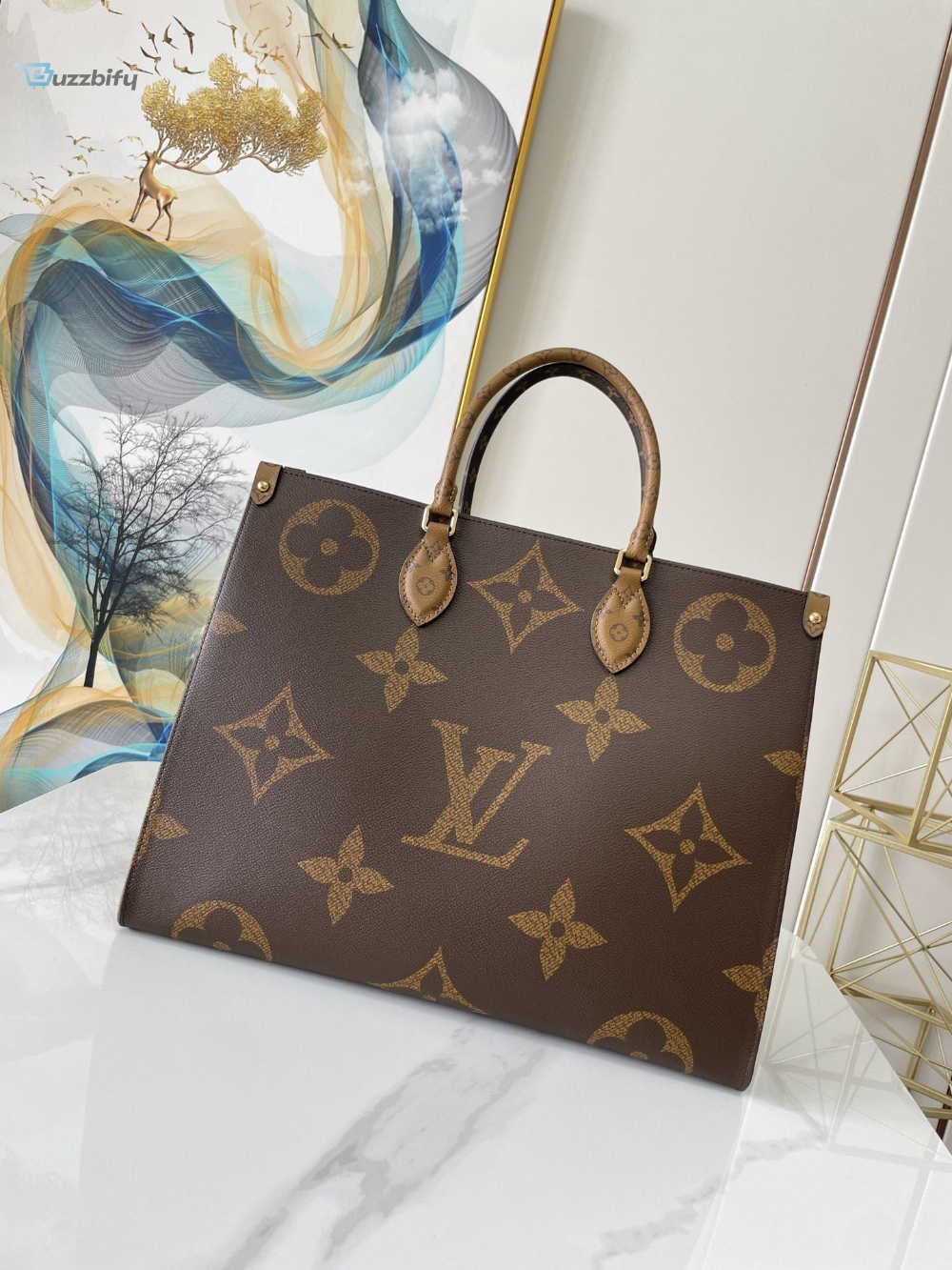 Louis Vuitton OnTheGo GM Tote Bag Monogram And Monogram Reverse Canvas For Women, Women’s Handbags 16.1in/41cm LV M44576
