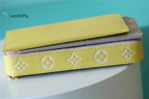 louis vuitton pochette felicie monogram empreinte pink beige yellow for women womens handbags shoulder and crossbody bags 21cm83in lv m81359 buzzbify 1 4