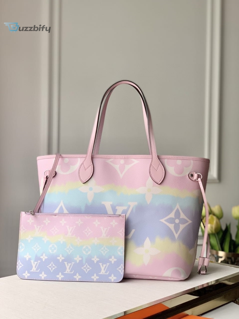 Louis Vuitton Neverfull MM Tote Bag Monogram Canvas For LV Escale Collection, Women’s Handbags, Shoulder Bags 12.2in/31cm LV M45270
