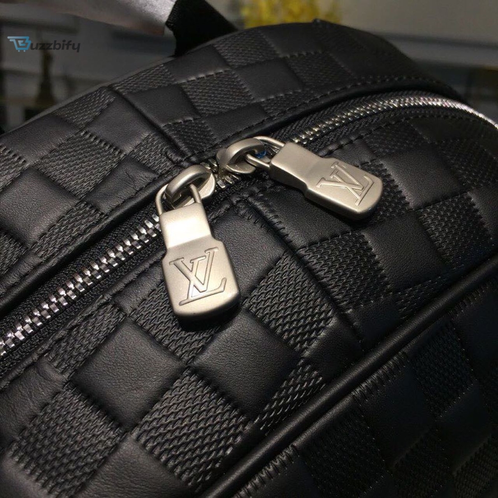 Louis Vuitton Campus Backpack Damier Infini Onyx Silver For Men, Men’s Bags 39cm LV N40306
