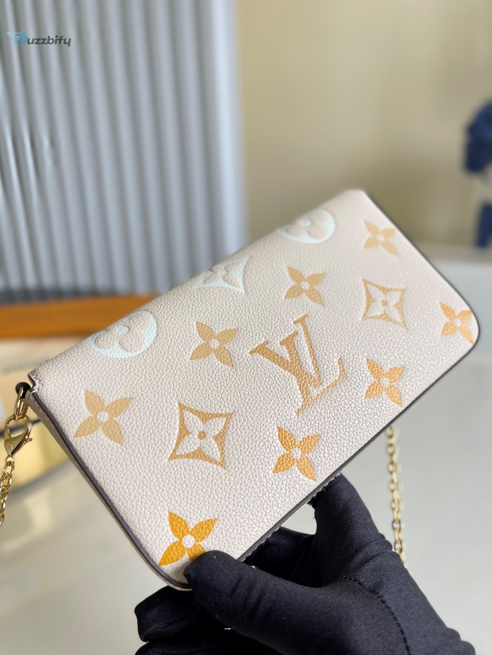 Louis Vuitton Felicie Pochette Monogram Empreinte Cream For Women, Women’s Bags, Shoulder And Crossbody Bags 8.3in/21cm LV M80498
