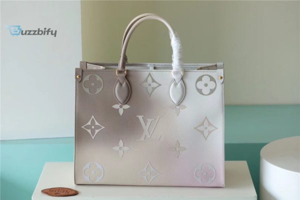 Louis Vuitton Onthego Mm Tote Bag In Monogram Canvas Sunset Kaki For Women 13.8In35cm Lv M20510