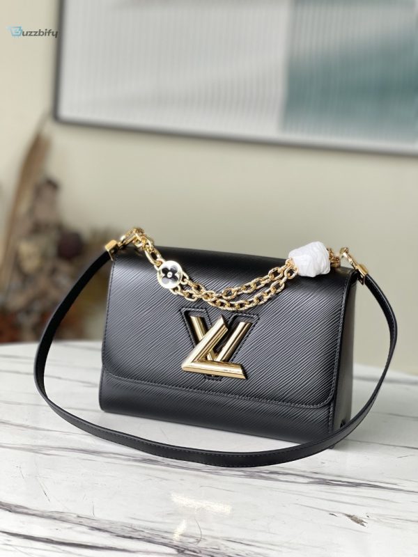 Louis Vuitton Twist Mm Monogram Flower Black For Women Womens Handbags Shoulder And Crossbody Bags 9.1In23cm Lv M59402