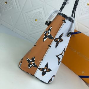louis vuitton neverfull mm tote bag monogram jungle canvas blackcaramel for women womens handbags shoulder bags 122in31cm lv m44716 buzzbify 1 1