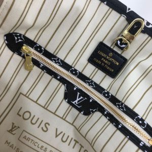 louis vuitton neverfull mm tote bag monogram jungle canvas blackcaramel for women womens handbags shoulder bags 122in31cm lv m44716 buzzbify 1 7