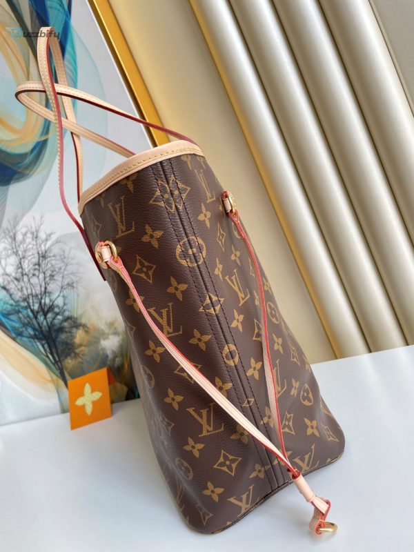 louis vuitton neverfull mm monogram canvas red for women womens handbags shoulder bags 126in31cm lv m41178 buzzbify 1 6