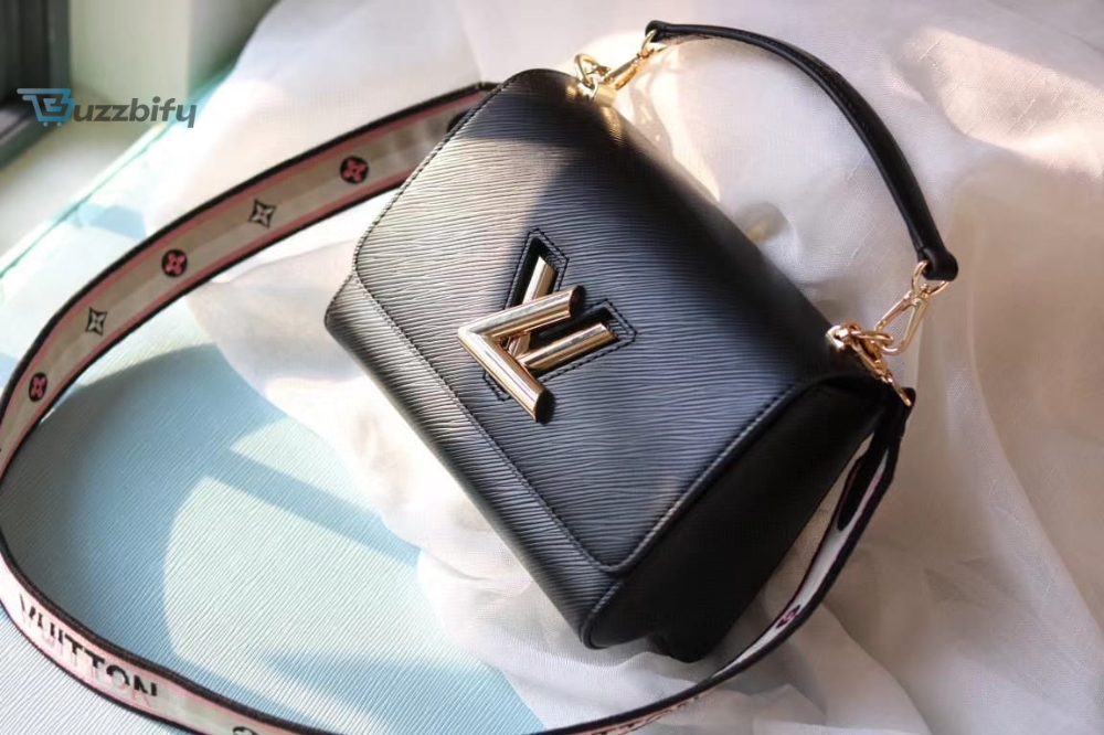 Louis Vuitton Twist MM Monogram Blossoms Black For Women, Women’s Handbags, Shoulder And Crossbody Bags 9.1in/23cm LV M57505