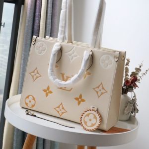 louis vuitton onthego mm tote bag monogram empreinte cream for the pool collection womens handbags 138in35cm lv m45717 buzzbify 1 1