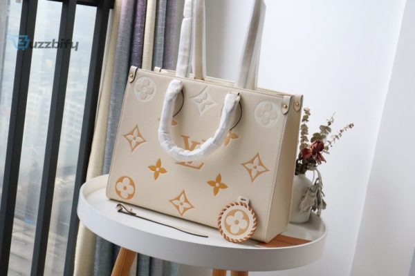 louis vuitton onthego mm tote bag monogram empreinte cream for the pool collection womens handbags 138in35cm lv m45717 buzzbify 1 1