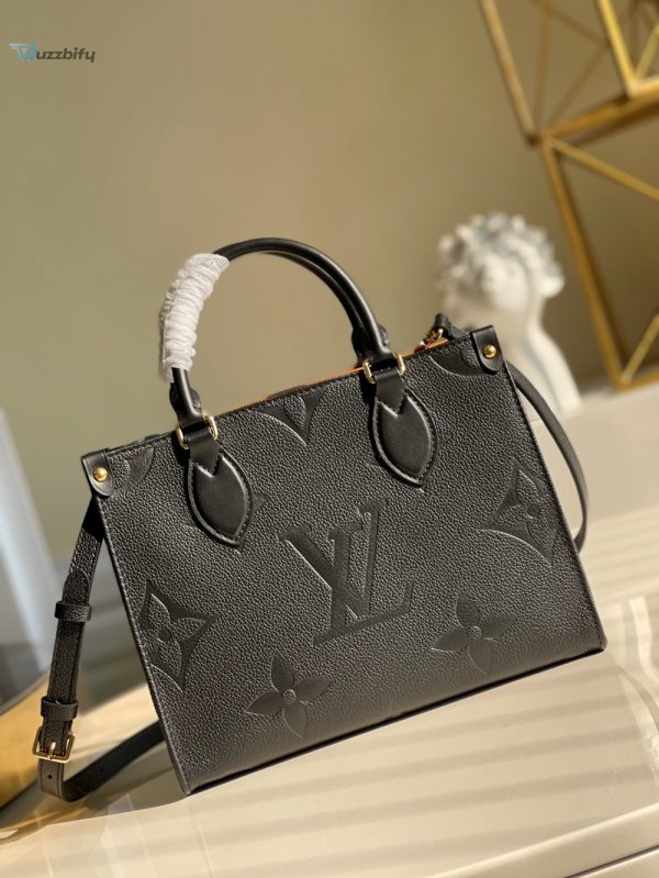 louis vuitton onthego pm tote bag monogram empreinte black for women womens handbags shoulder and crossbody bags 98in25cm lv m45653 buzzbify 1 2