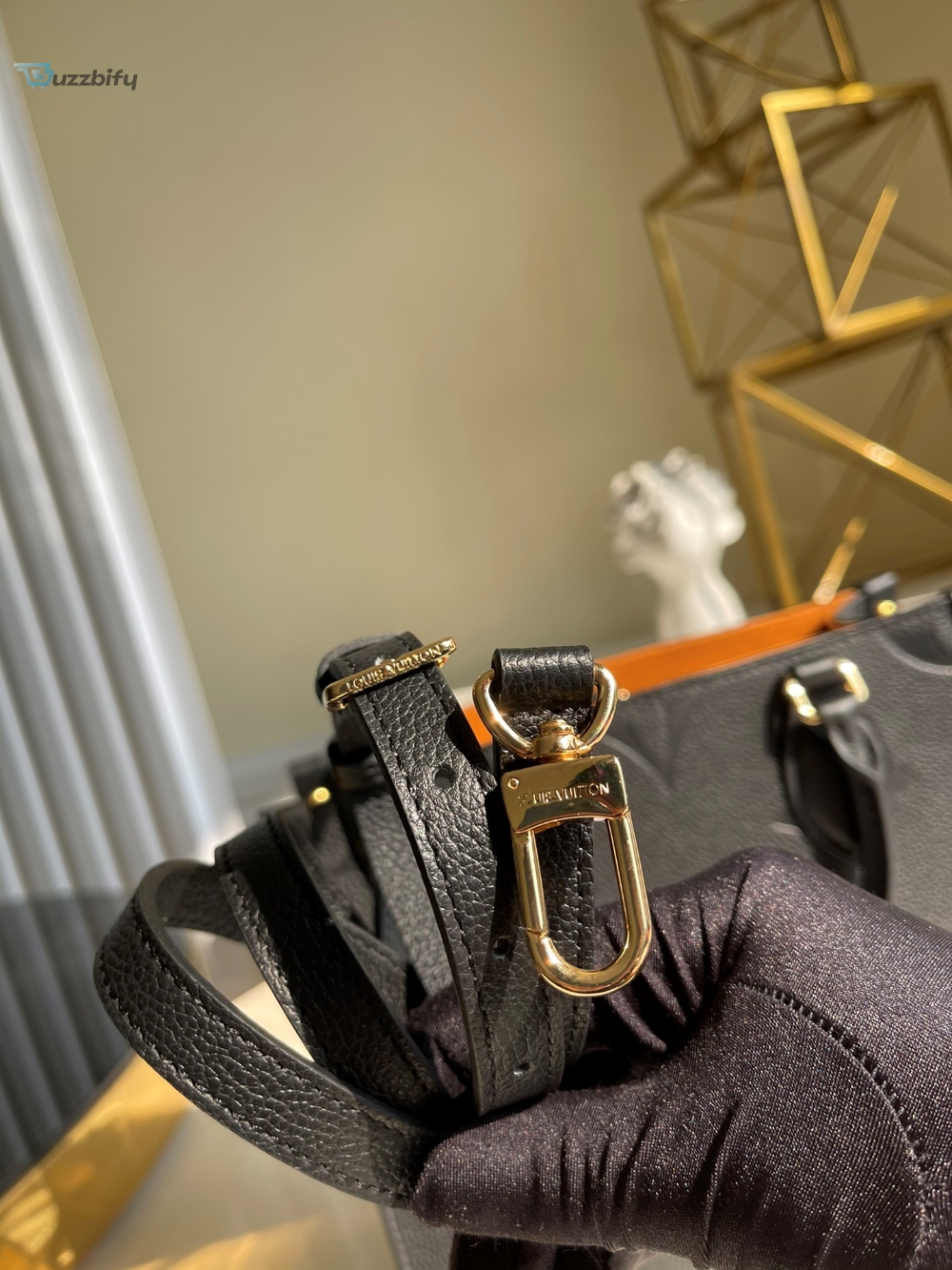 Louis Vuitton OnTheGo PM Tote Bag Monogram Empreinte Black For Women, Women’s Handbags, Shoulder And Crossbody Bags 9.8in/25cm LV M45653
