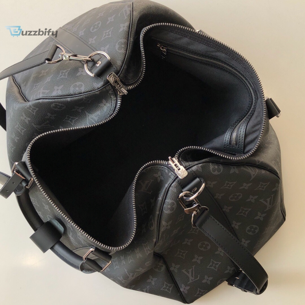 Louis Vuitton Keepall Bandouliere 55 Monogram Eclipse Canvas For Men Mens Bags Travel Bags 21.7In55cm Lv M40605 7 Louis Vuitton Keepall Bandouliere 55 Monogram Eclipse Canvas For Men, Men’s Bags, Travel Bags 21.7in/55cm LV M40605