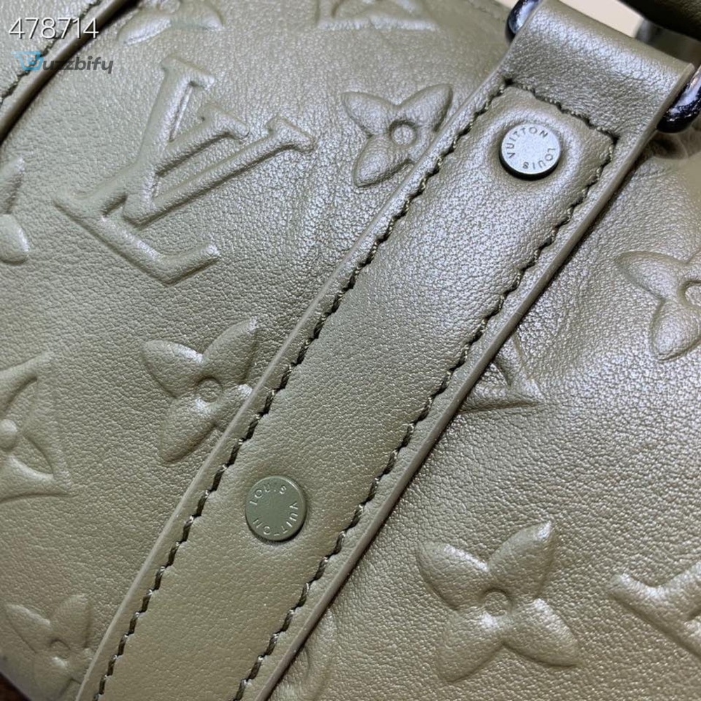 Louis Vuitton Keepall Xs Monogram Seal Khaki For Men Mens Bags 8.3In21cm Lv M57961