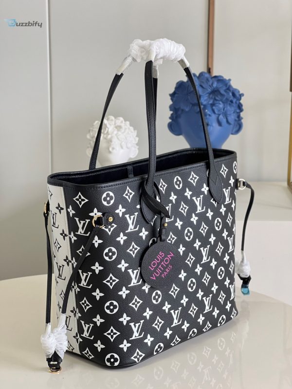 louis vuitton neverfull mm monogram empreinte blackwhite for women womens handbags tote bags 122in31cm lv m46103 buzzbify 1 2