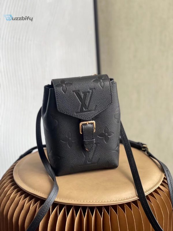 Louis Vuitton Tiny Backpack Monogram Empreinte Black For Women Womens Bags 19Cm Lv M80596