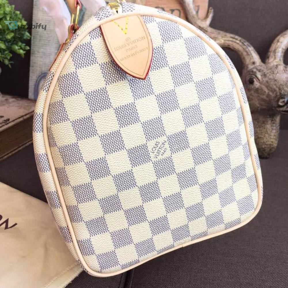 Louis Vuitton Speedy 30 Damier Azur Canvas For Women, Women’s Handbags 11.8in/30cm LV N41370
