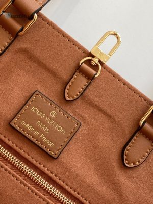Louis Vuitton Onthego Mm Tote Bag Monogram Empreinte Arizona Brown For Women Women Handbags Shoulder Bags And Crossbody Bags 13.8In35cm Lv M46015