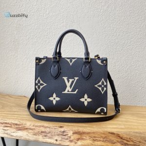 Louis Vuitton On The Go Pm Bag Monogram Empreinte 9.8In25cm Blackbeige Lv M45659