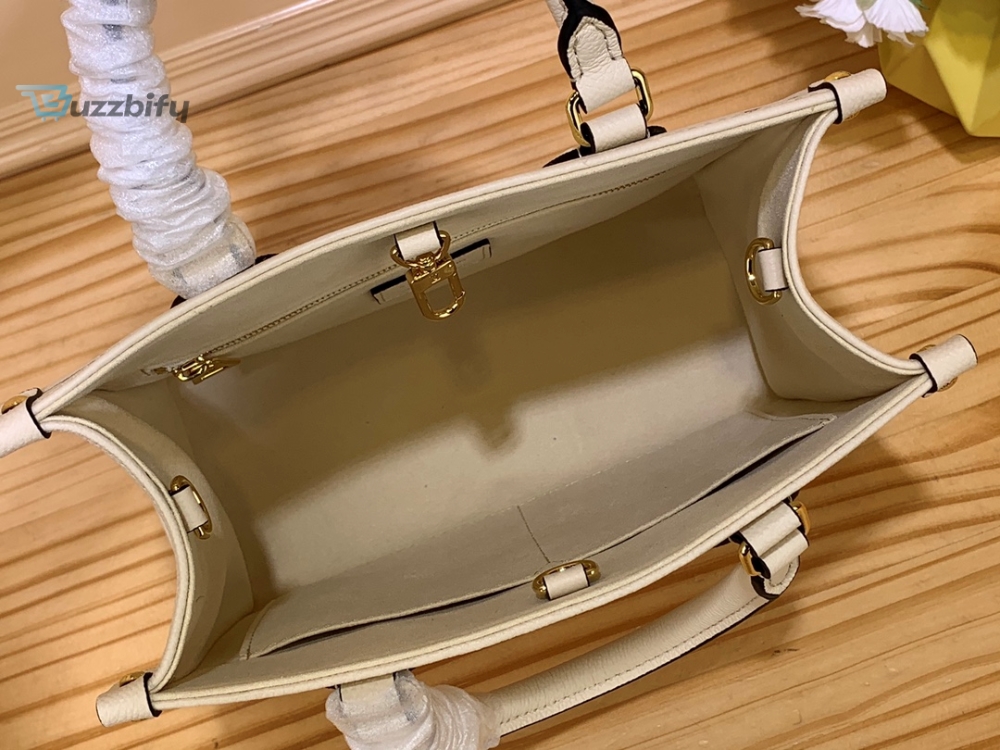 Louis Vuitton On The Go Pm Bag Monogram Empreinte 9.8In25cm Beige Lv 6 Louis Vuitton On The Go PM Bag Monogram Empreinte 9.8in/25cm Beige LV