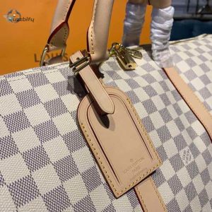 Louis Vuitton Keepall Bandouliere 55 Damier Azur Canvas For Women Womens Handbags Travel Bags 21.7In55cm Lv N41429