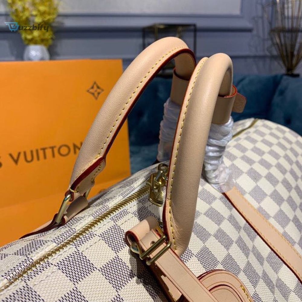 Louis Vuitton Keepall Bandouliere 55 Damier Azur Canvas For Women, Women’s Handbags, Travel Bags 21.7in/55cm LV N41429