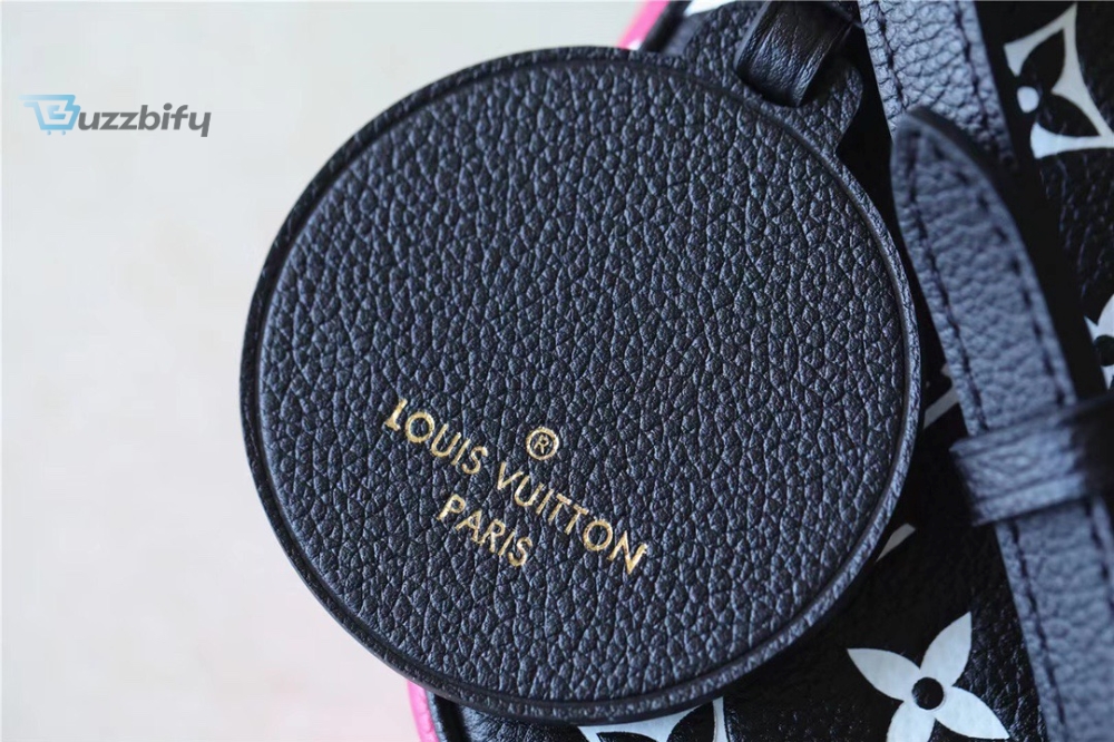 Louis Vuitton Bagatelle Monogram Empreinte Black / White / Pink For Women, Women’s Handbags, Shoulder And Crossbody Bags 22cm/8.7in LV M46091