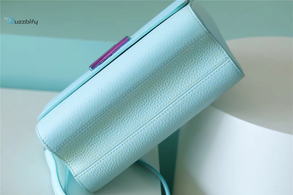 Louis Vuitton Twist MM Grain Blue For Women, Women’s Handbags, Shoulder And Crossbody Bags 9.1in/23cm LV M20694
