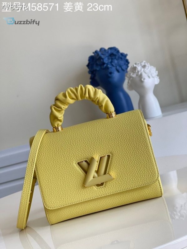 Louis Vuitton Twist Mm Ginger Yellow For Women Womens Handbags Shoulder And Crossbody Bags 9.1In23cm Lv