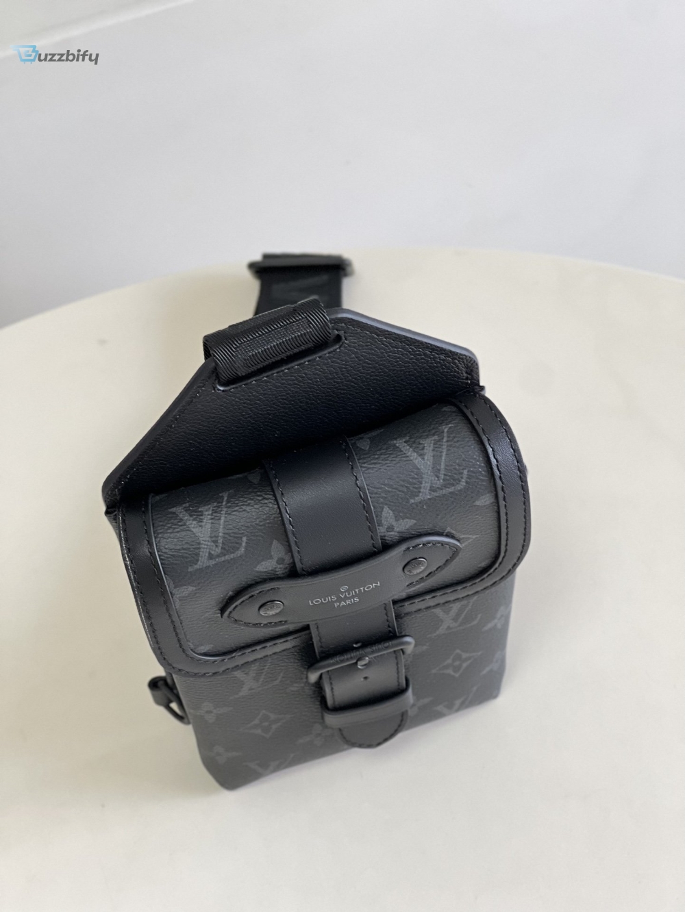 Louis Vuitton Saumur Slingbag Monogram Eclipse Black For Men Mens Bags Crossbody Bags 7.1In18cm Lv M45912
