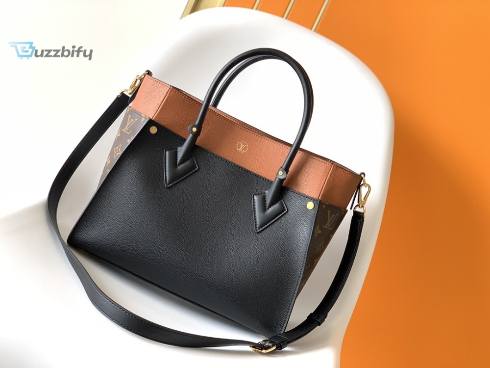 Louis Vuitton On My Side MM Tote Bag Monogram Canvas Black For Women, Women’s Handbags, Shoulder Bags 12in/31cm LV M53823
