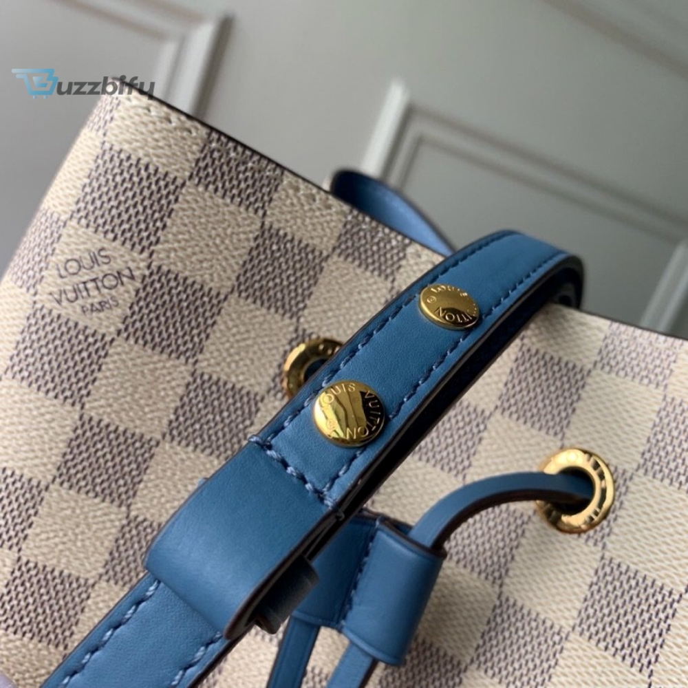 Louis Vuitton NeoNoe MM Bucket Bag Damier Azur Canvas Bleuet Blue For Women, Women’s Handbags, Shoulder And Crossbody Bags 10.2in/26cm LV N40153
