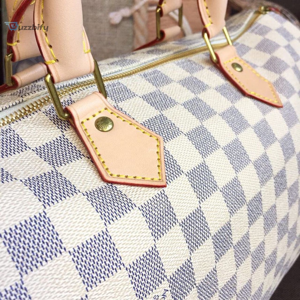 Louis Vuitton Speedy 35 Damier Azur Canvas For Women Womens Handbags 13.8In35cm Lv N41369 12 Louis Vuitton Speedy 35 Damier Azur Canvas For Women, Women’s Handbags 13.8in/35cm LV N41369